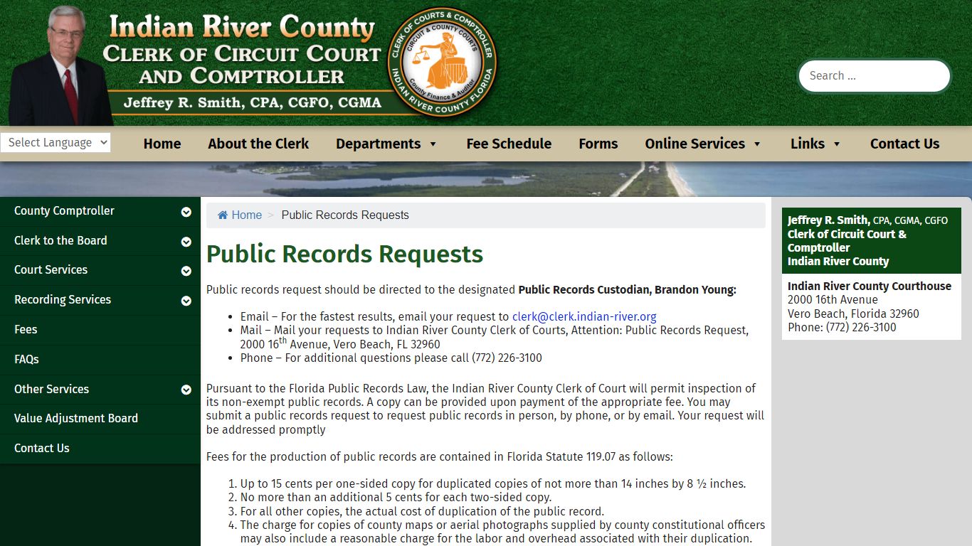 Public Records Requests – Indian River Clerk of the Circuit Court ...