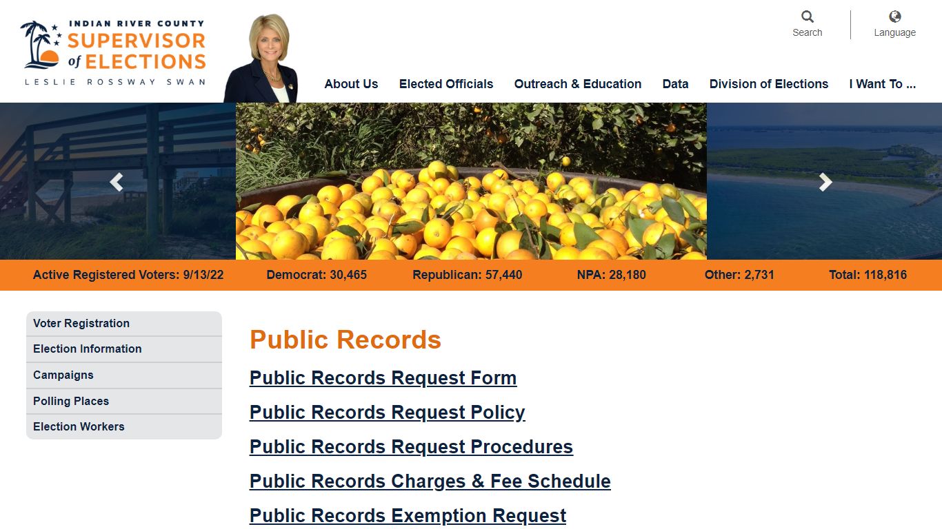 Public Records - Indian River County, Supervisor of Elections